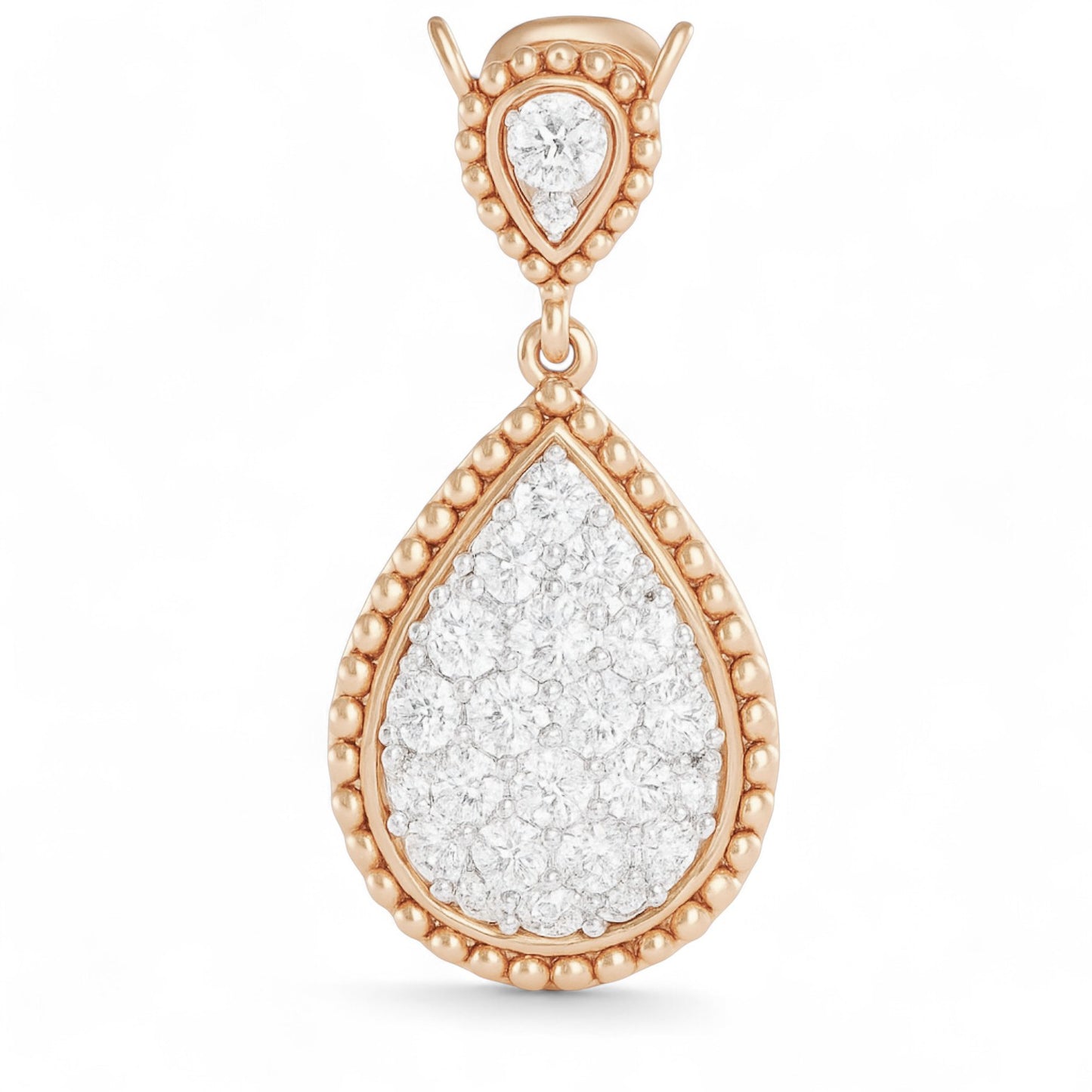 Classic Pear Diamond Cluster Pendant in Gold