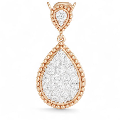 Classic Pear Diamond Cluster Pendant in Gold