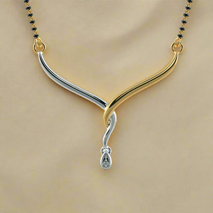 Eternity Dual Tone Gold Mangalsutra Pendant