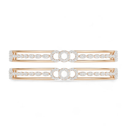 Diamond Harmony Dual Band Bangle