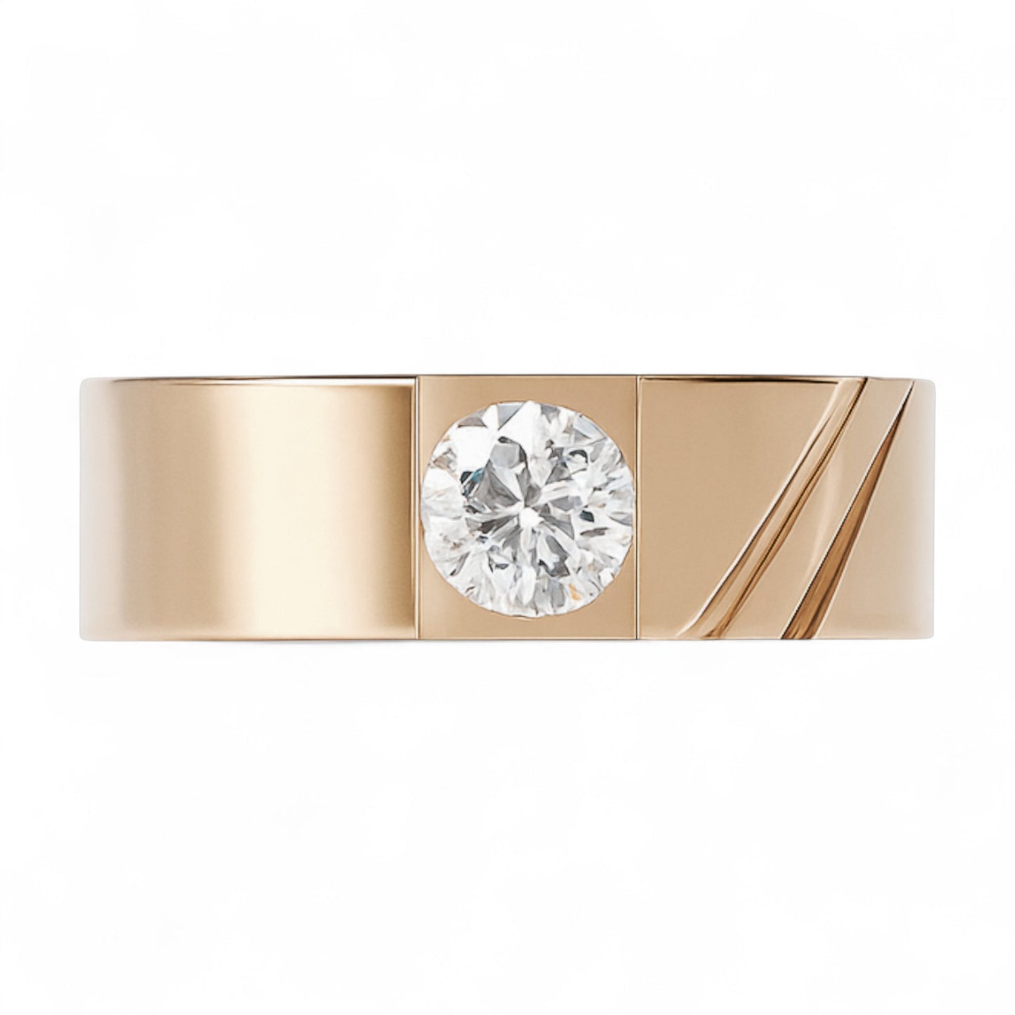 Single Stone Diamond Band Ring