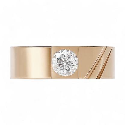Single Stone Diamond Band Ring