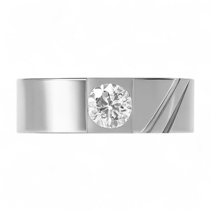 Single Stone Diamond Band Ring