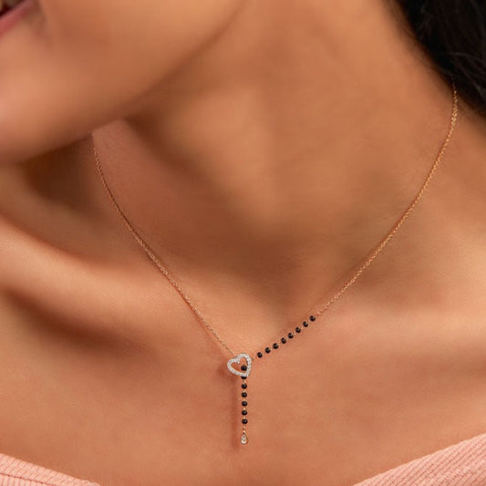 Eternal Heart Diamond Mangalsutra Neclace