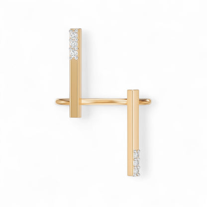 Minimalist Geometric Diamond Ring