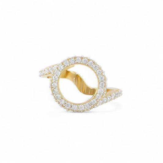 Spiral Halo Statement Ring