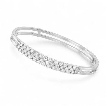 Classic Diamond Cluster Bangle