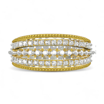 Dual Row Diamond Band Ring
