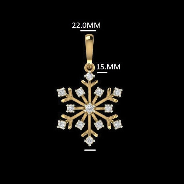 Shining Snowflake Star Pendant