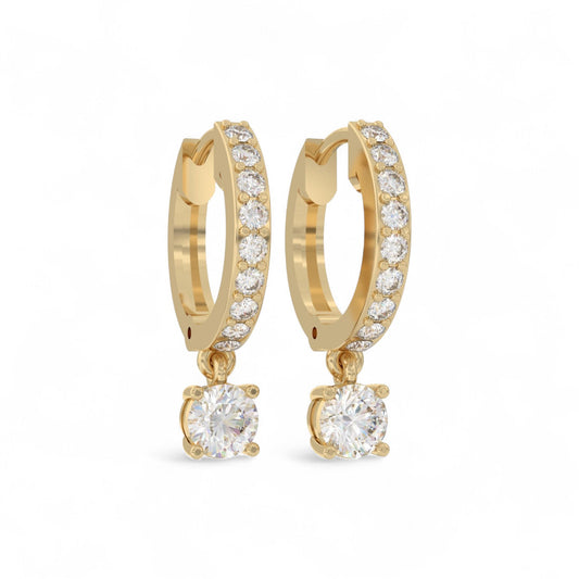 Prettiest diamond droplet hoops