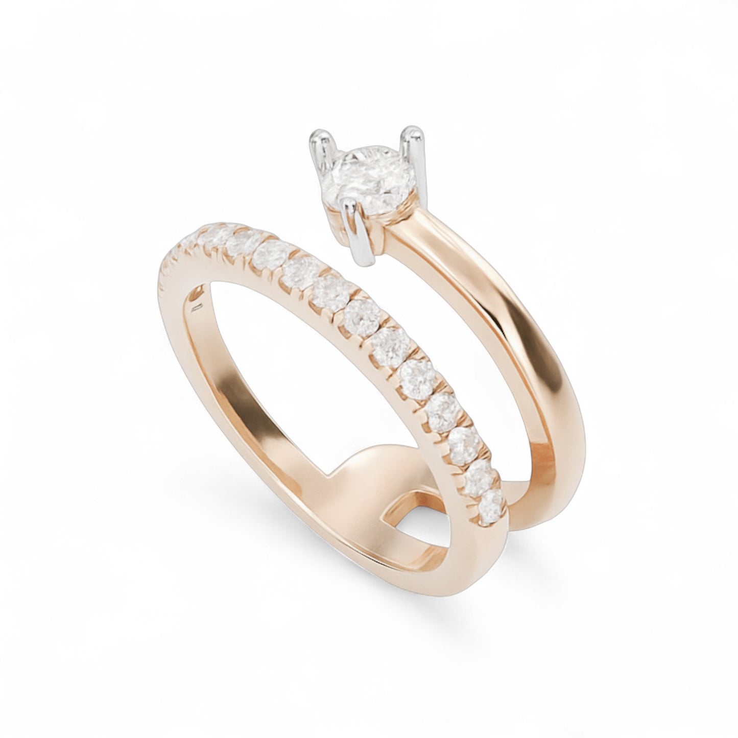Classic Solitaire Halo Ring