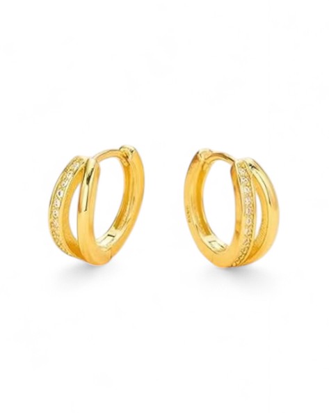 Dual loop dual look hoops earring