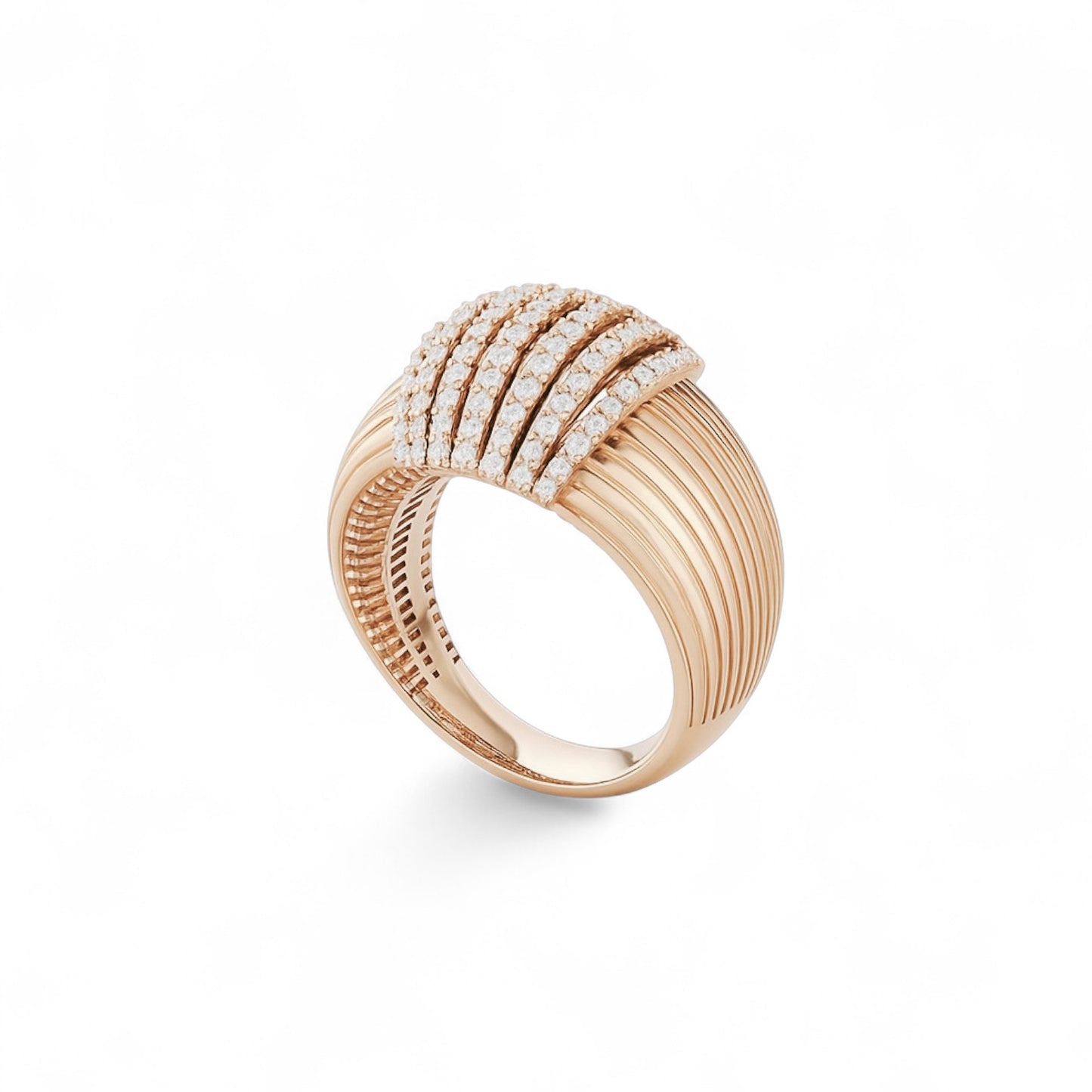 Bold Dome Diamond Band Ring