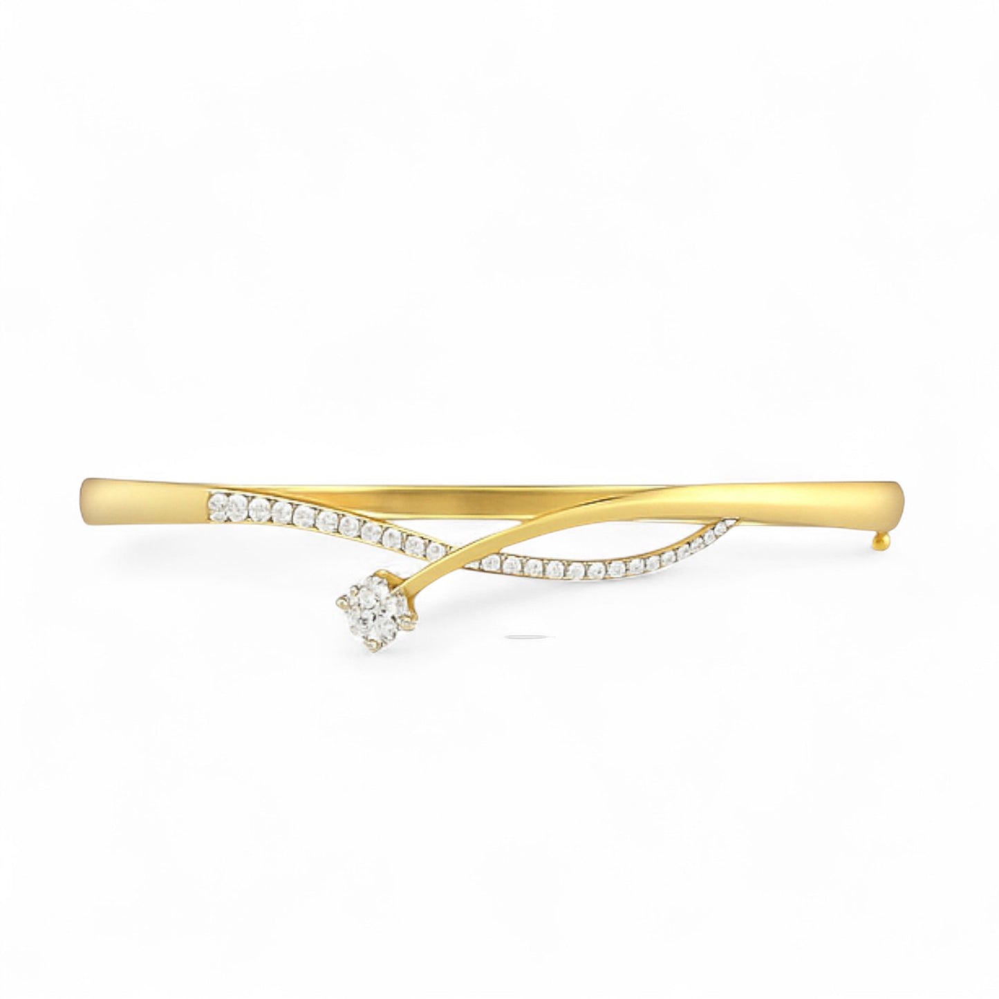 Artistic Criss Cross Diamond Bangle