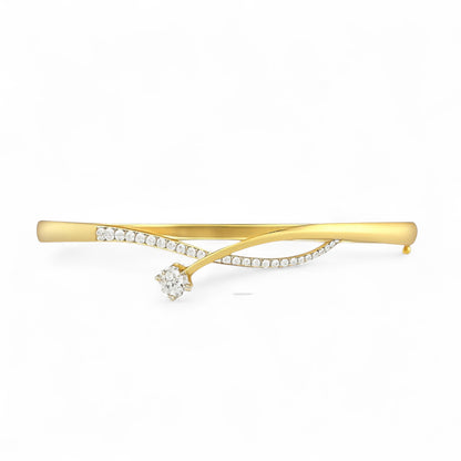 Artistic Criss Cross Diamond Bangle