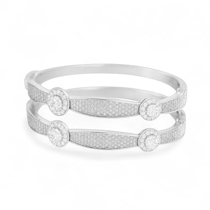 Regal Medallion Diamond Bangle