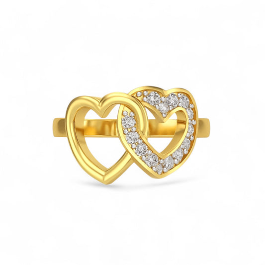 Twin Heart Diamond Ring