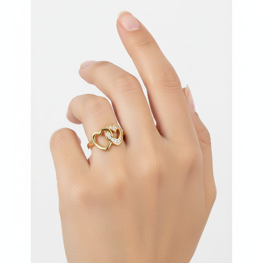 Twin Heart Diamond Ring