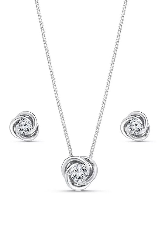Modern Spiral Diamond Pendant