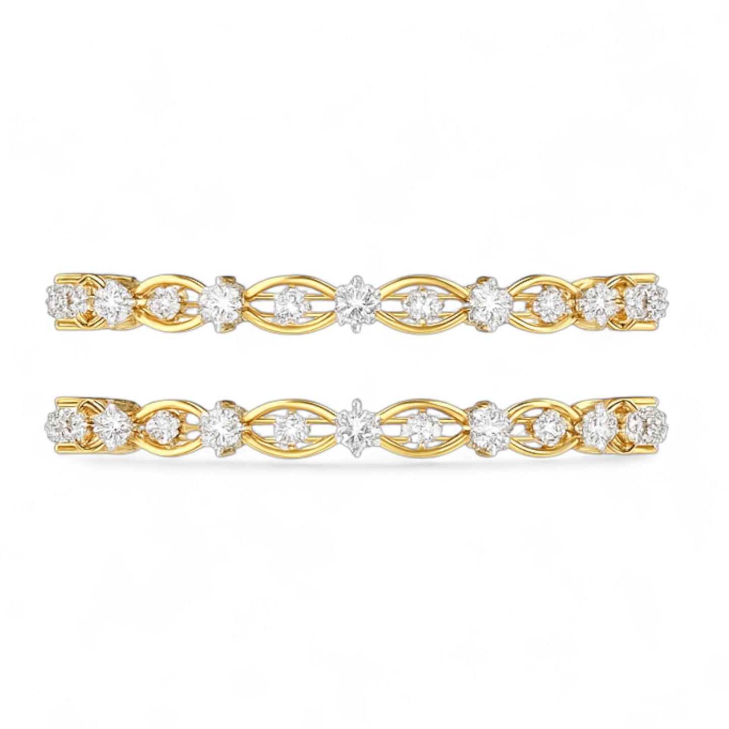 Floral Radiance Diamond Bangle