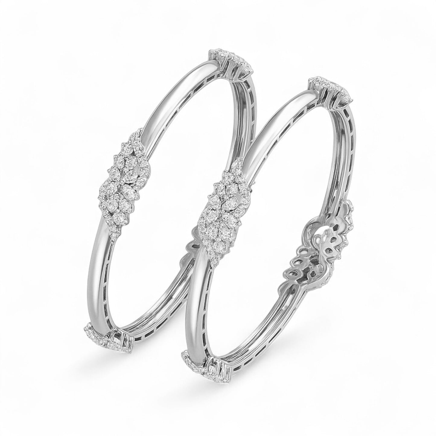Golden Cascade Diamond Bangle
