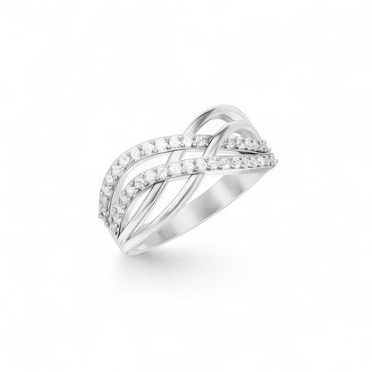Infinity Diamond Crossover Ring
