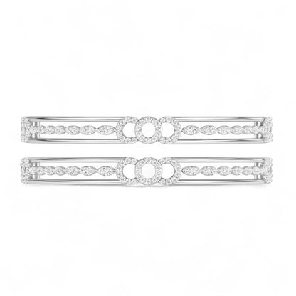 Diamond Harmony Dual Band Bangle