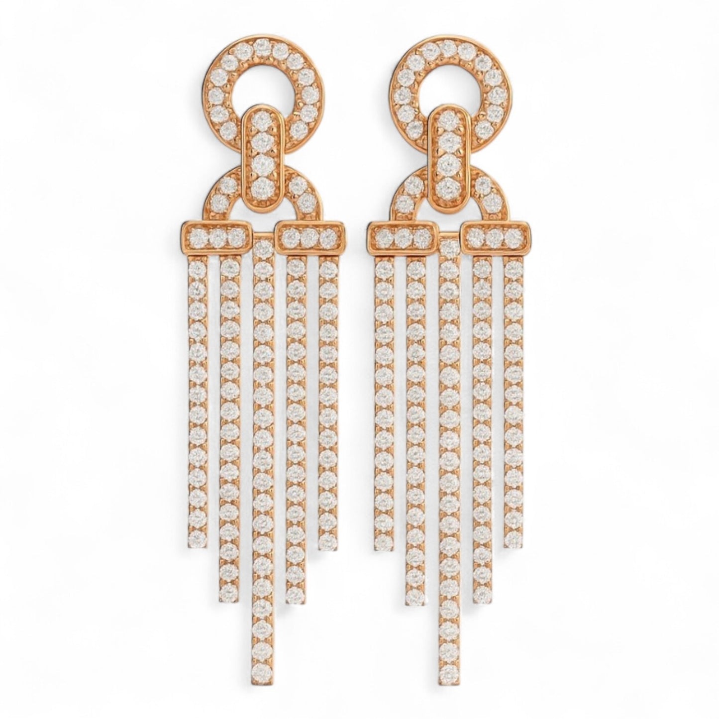 Radiant Tassel Diamond Jhumka Earrings