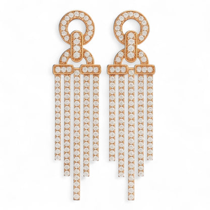 Radiant Tassel Diamond Jhumka Earrings