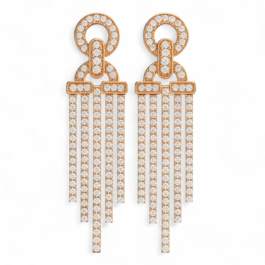Radiant Tassel Diamond Jhumka Earrings