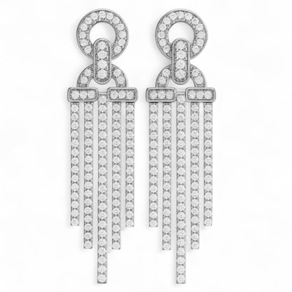 Radiant Tassel Diamond Jhumka Earrings