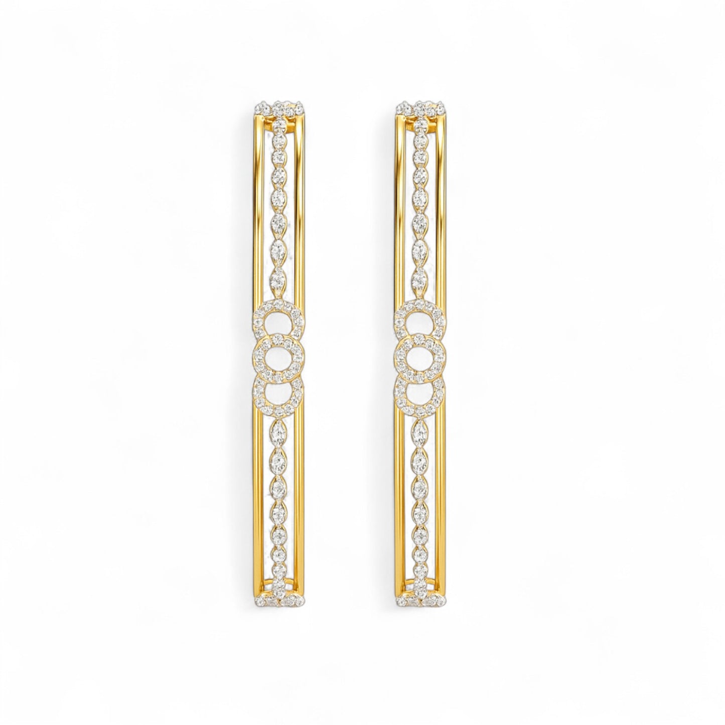 Diamond Harmony Dual Band Bangle