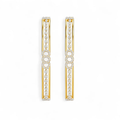 Diamond Harmony Dual Band Bangle