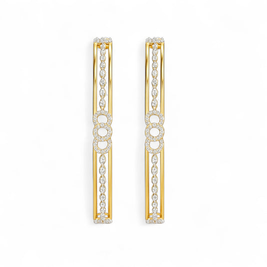 Diamond Harmony Dual Band Bangle