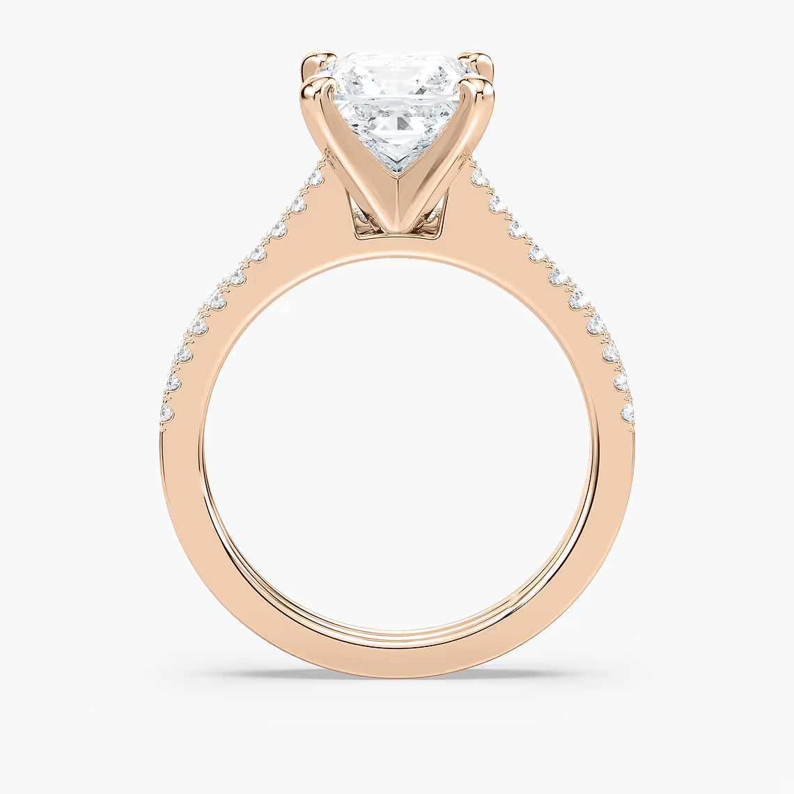2Carat Princess Cut Solitaire stack ring