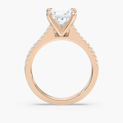 2Carat Princess Cut Solitaire stack ring