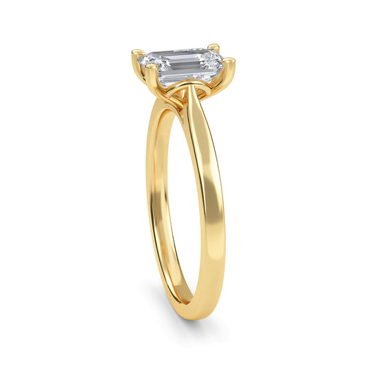 1.5Ct Classic White Emerald Solitaire Ring