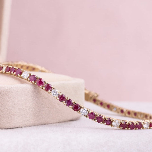Ruby Radiance Tennis Bracelet