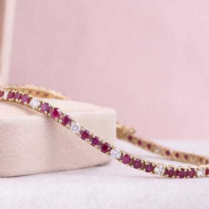Ruby Radiance Tennis Bracelet