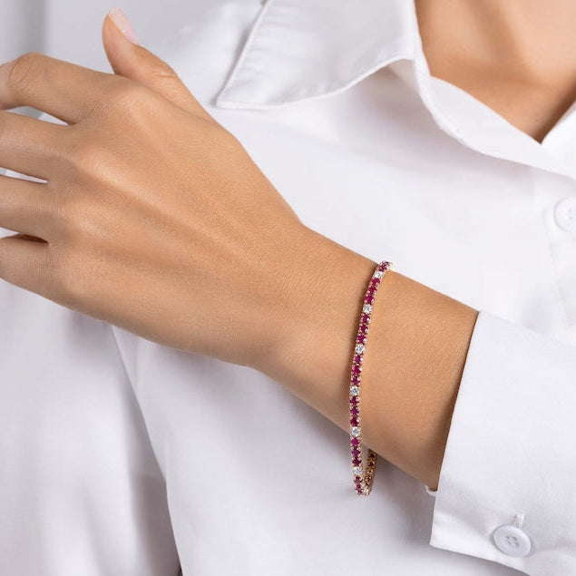 Ruby Radiance Tennis Bracelet