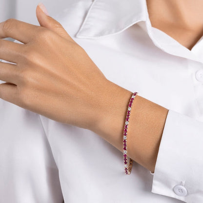 Ruby Radiance Tennis Bracelet