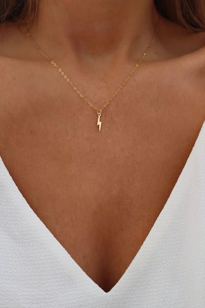 Thunder Lightning Gold Pendant