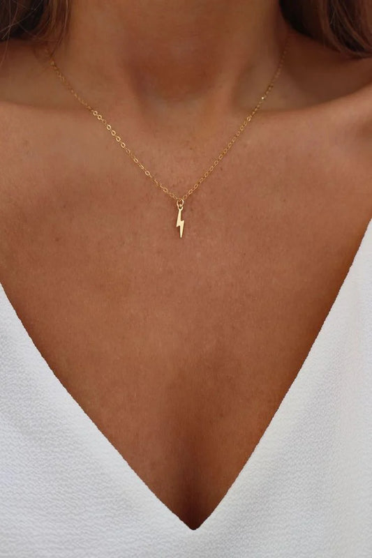 Thunder Lightning Gold Pendant
