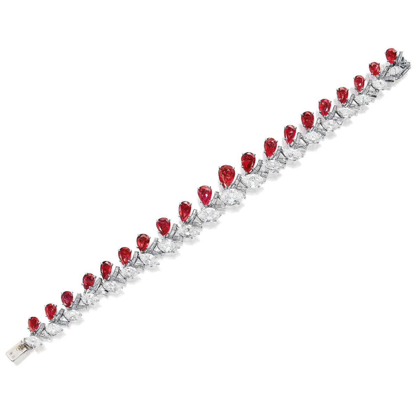Ruby and Diamond Elegance Tennis Bracelet