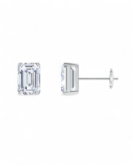 4 Prong Emerald Solitaire Stud