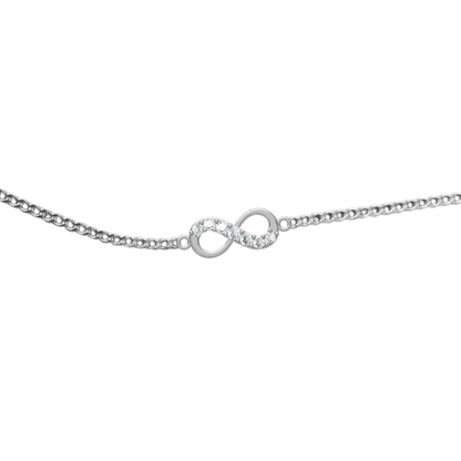Small Infinity Bond Gold and Diamond Chain Bracelet