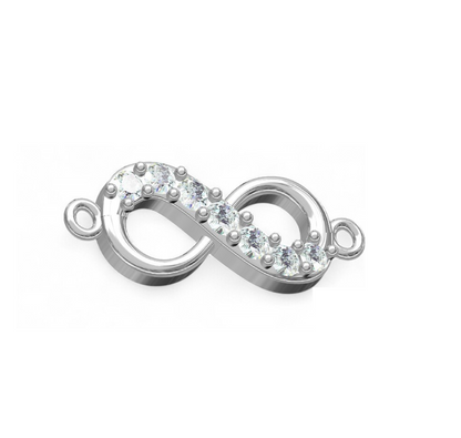 Small Infinity Bond Gold and Diamond Chain Bracelet