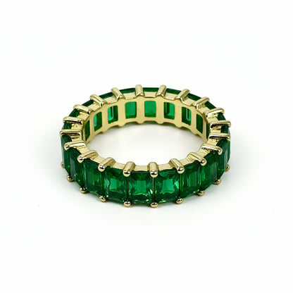 Emerald Illusion Band Ring