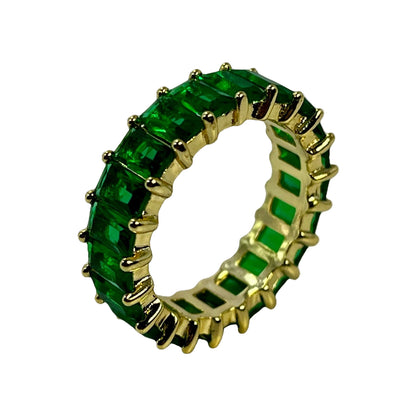 Emerald Illusion Band Ring
