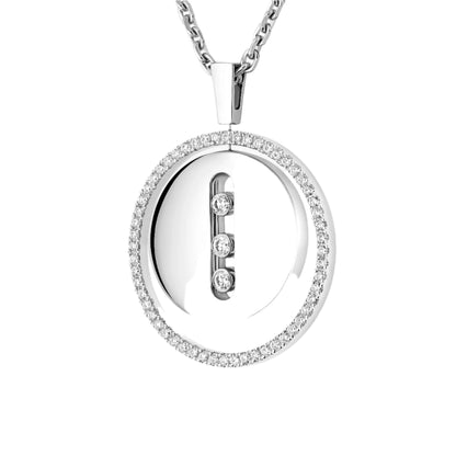 Modern Dancing Diamond Rotating 2 Ways Pendant